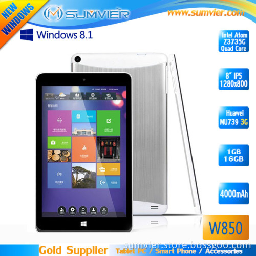 8inch 1280*800 IPS Display Intel Baytrail-Tatom Quad Core Tablet (W850)